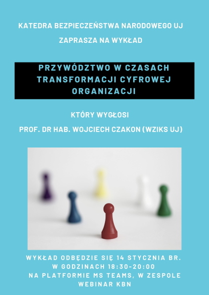 Plakat wykładu profesora Czakona