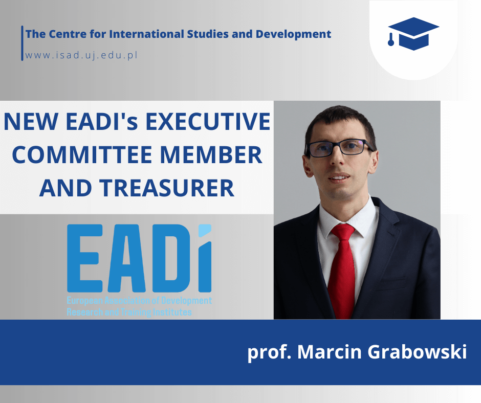 photo of Professor Marcin Grabowski, who became the treasurer of EADI