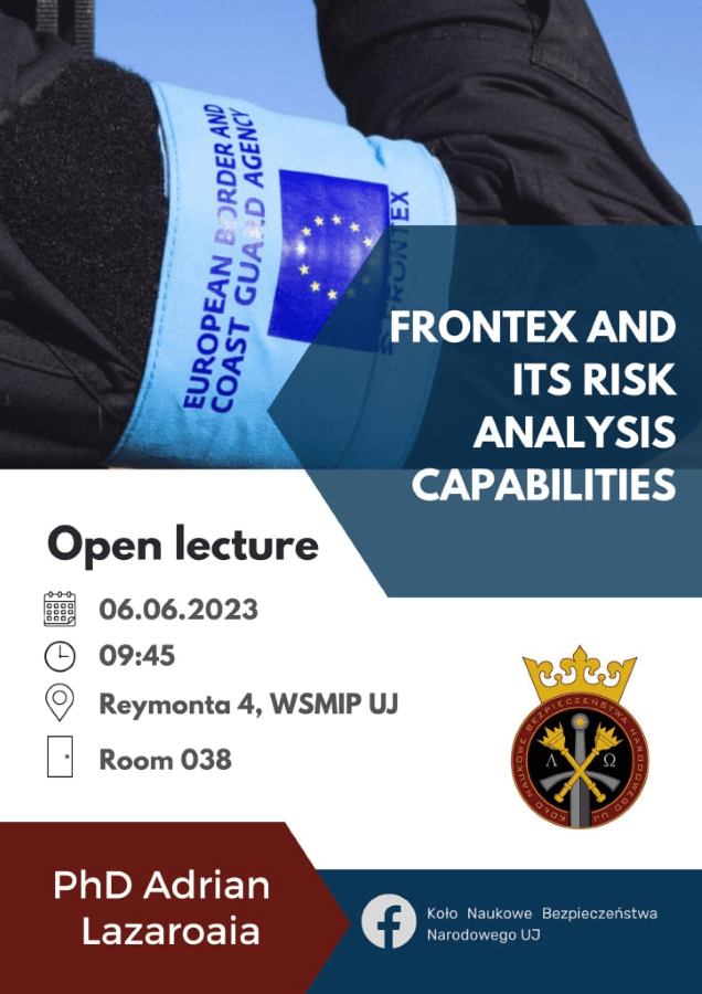 Open lecture Frontex and its risk analysis capabilities poster