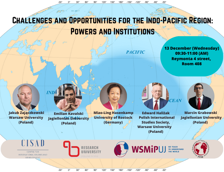 plakat Challenges and opportunities for the Indo-Pacific Region: Powers and Institutions