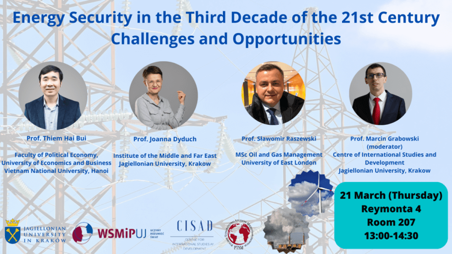 Poster of roundtable: Energy security in the Third Decade of the 21st Century. Challenges and Opportunities