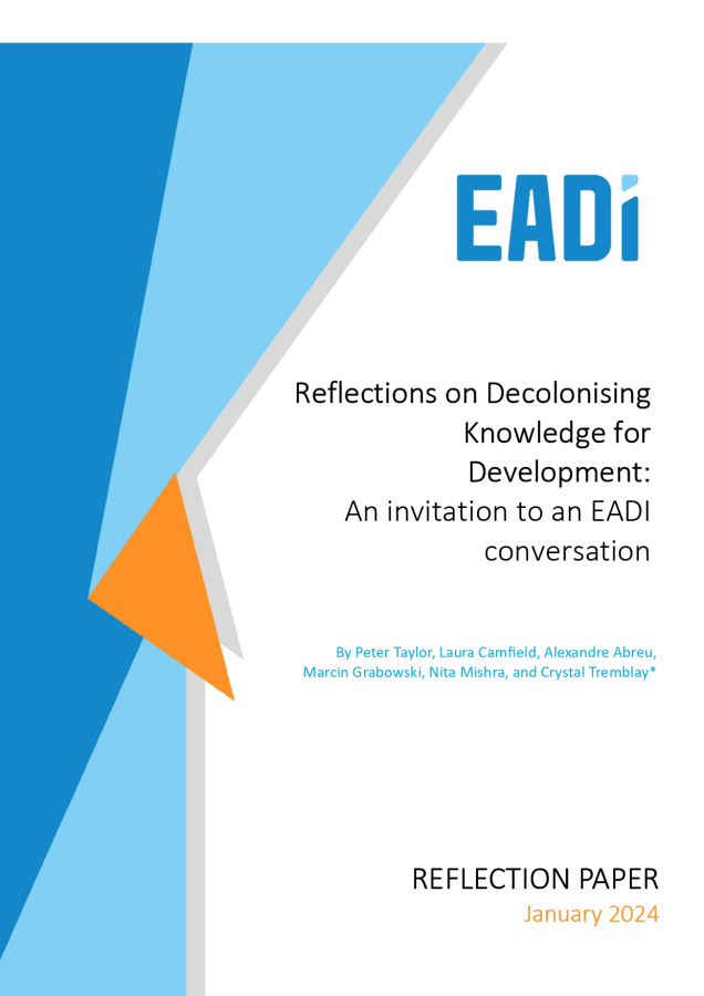 Reflections on Decolonising Knowledge for Development: An invitation to an EADI conversation